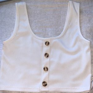 White tank crop top, Small